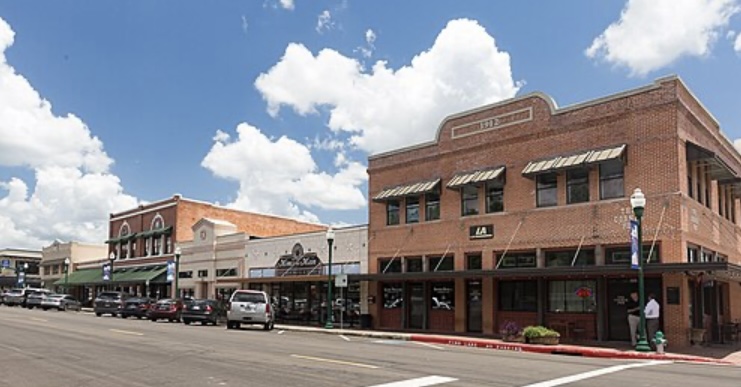 Historic Montgomery County Courthouse in downtown Conroe, Texas