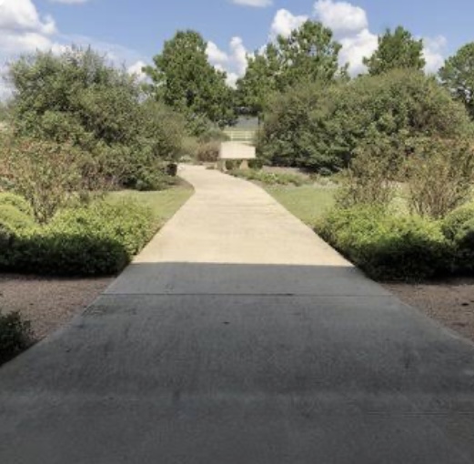 Trail at Unity Park in Magnolia, Texas surrounded by trees and nearby neighborhoods, highlighting local real estate appeal