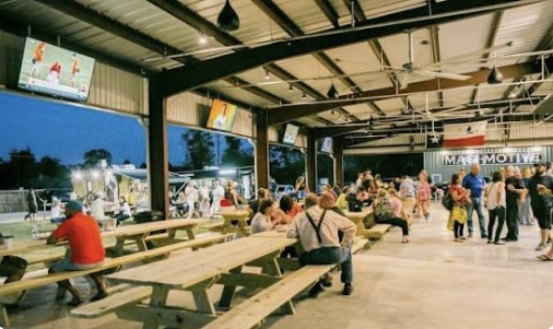 Deacon Baldy’s food truck park and bar in Magnolia Texas near growing residential communities and homes for sale.